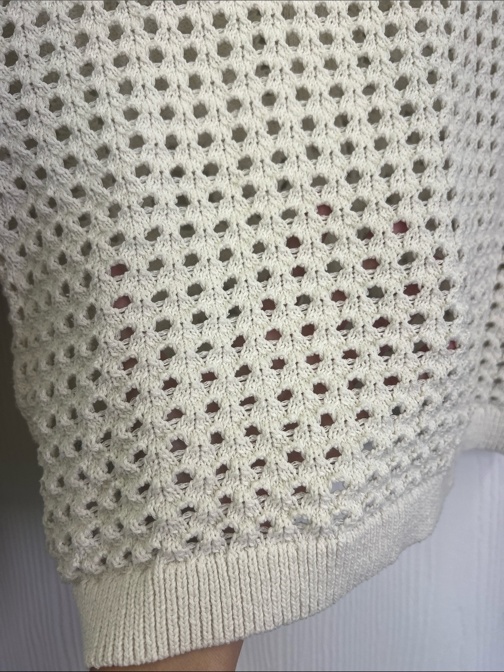 H&M - Cream Ivory Open Knit Button Down Lightweight Long Sleeve Cardigan Size XS - Picture 11 of 11